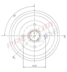 T24_TAMBURO FRENO POST  DIAM 203