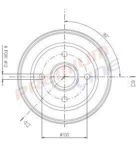 T24_TAMBURO FRENO POST  DIAM 180
