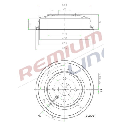 T24_TAMBURO FRENO POST DIAM 230