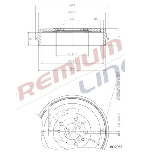 T24_TAMBURO FRENO POST  DIAM 269