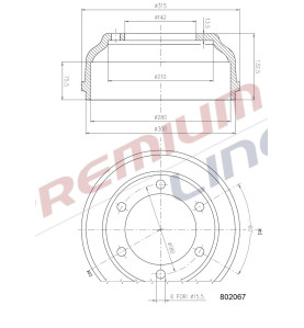 T24_TAMBURO FRENO POST  DIAM 280