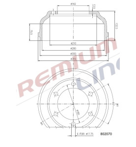 T24_TAMBURO FRENO POST  DIAM 280