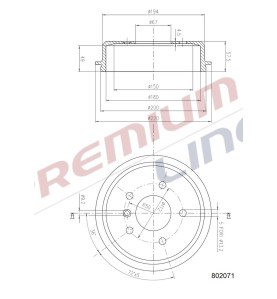 T24_TAMBURO FRENO POST  DIAM 180