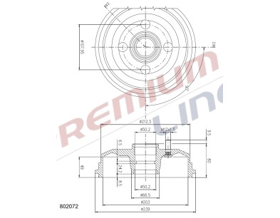 T24_TAMBURO FRENO POST  DIAM 203