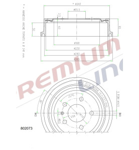 T24_TAMBURO FRENO POST  DIAM 230