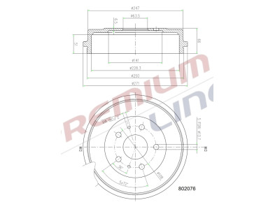 T24_TAMBURO FRENO POST  DIAM 228
