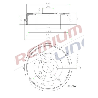 T24_TAMBURO FRENO POST  DIAM 228