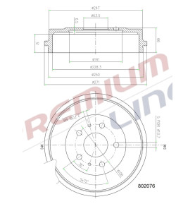 T24_TAMBURO FRENO POST  DIAM 228
