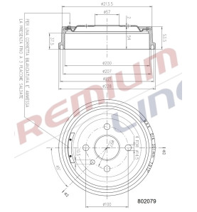 T24_TAMBURO FRENO POST  DIAM 200