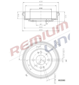 T24_TAMBURO FRENO POST DIAM203/2
