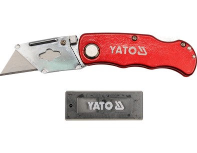 NOYK Z OSTRZEM TRAPEZOWYM + OSTRZA ZAPASOWE 61X33 MM