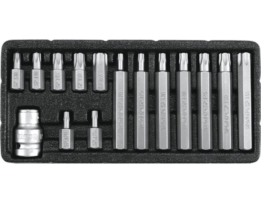 ZESTAW KOCWEK WKRTAKOWYCH TORX SECURITY, T20-T55, 15 CZ.