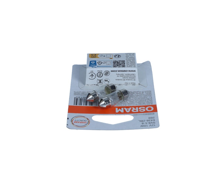 ARWKA ORGINAL RURKOWA 12V/10W 11X28MM 12V 12V 2SZT. BLISTER (EKO)