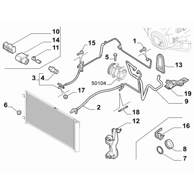 Tubo Aria Condizionata Fiat Bravo II 1.6 Multijet -
