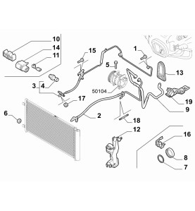 Tubo Aria Condizionata Fiat Bravo II 1.6 Multijet -