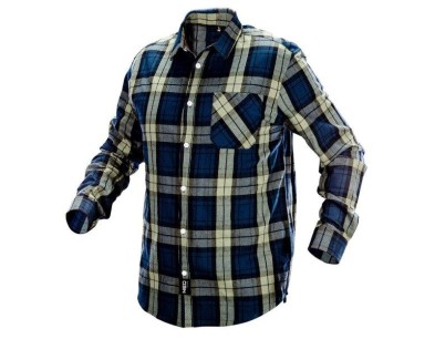 KOSZULA FLANELOWA GRANATOWO-OLIWKOWO-CZARNA