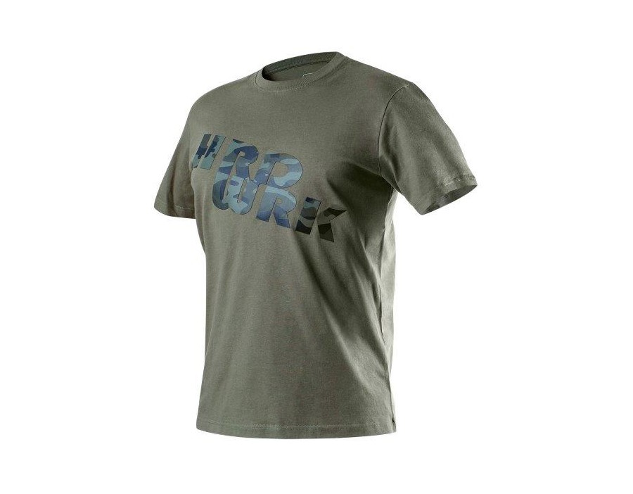 KOSZULKA T-SHIRT ROBOCZY OLIWKOWY CAMO, ROZMIAR L