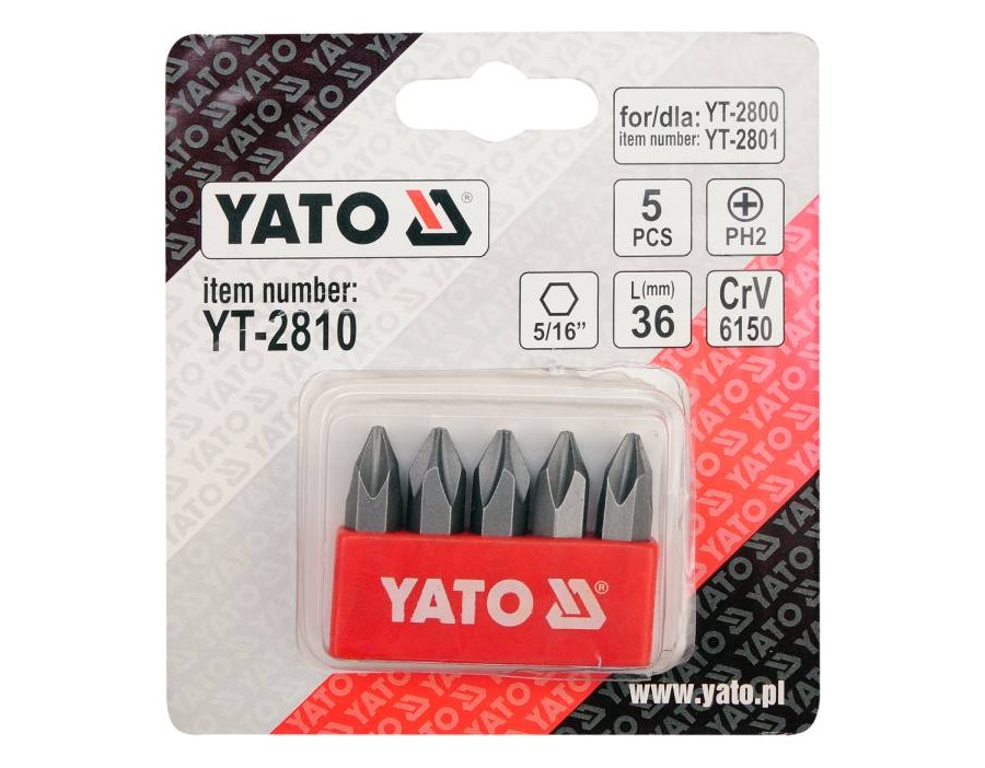 KOCWKI WKRTAKOWE UDAROWE PH2, 5 SZT