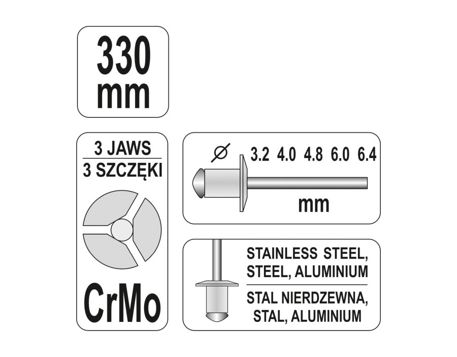 NITOWNICA DWIGNIOWA 3,2- 6,4MM