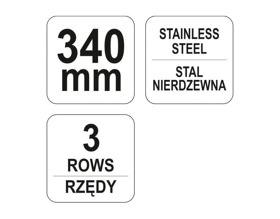 SZCZOTKA DRUCIANA, DRUT NIERDZEWNY, 3 RZDY, RKOJE PLASTIKOWA