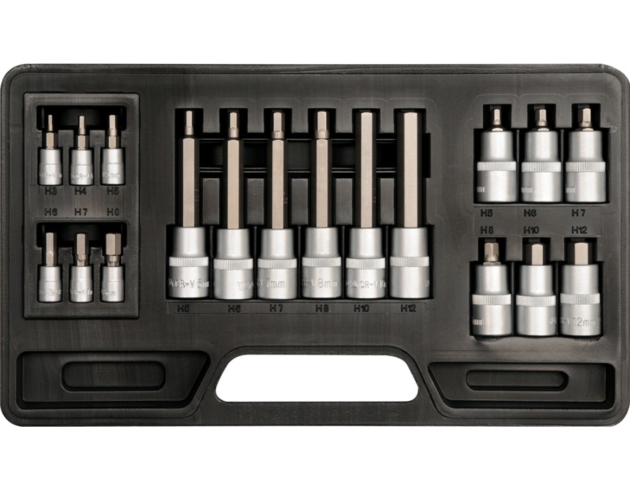 KLUCZE TRZPIENIOWE HEX, 3-12MM, 18CZ