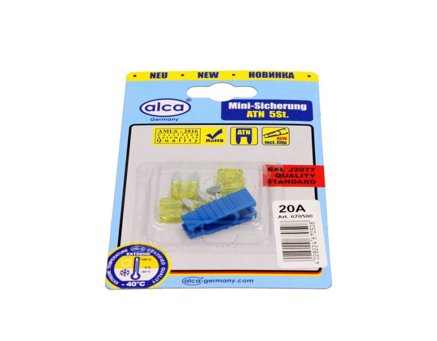 BEZPIECZNIK MINI 20A 5SZT.