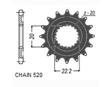 ZBATKA NAPDOWA PRZD MOTO. SUNSTAR