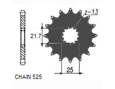 ZBATKA NAPDOWA PRZD MOTO. SUNSTAR