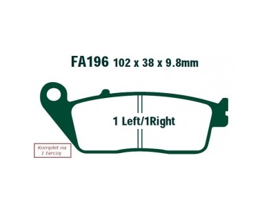 KLOCKI HAM. MOTO.  HONDA VFR 750 (90-93)/  NC 750 S (14)/  GL 1500 (F6C) (97-99)/  CBR 1000 (89-92)