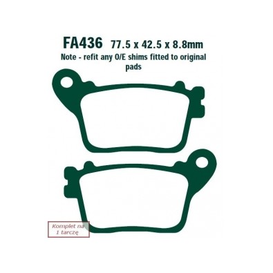 KLOCKI HAM. MOTO.  HONDA CBR 600 (ABS) (09-14)/  CBR 1000 RR-SPE FIREBLADE (14)