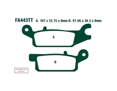 KLOCKI HAM. MOTO. YAMAHA YFM 250 R (1BT) (12-13)