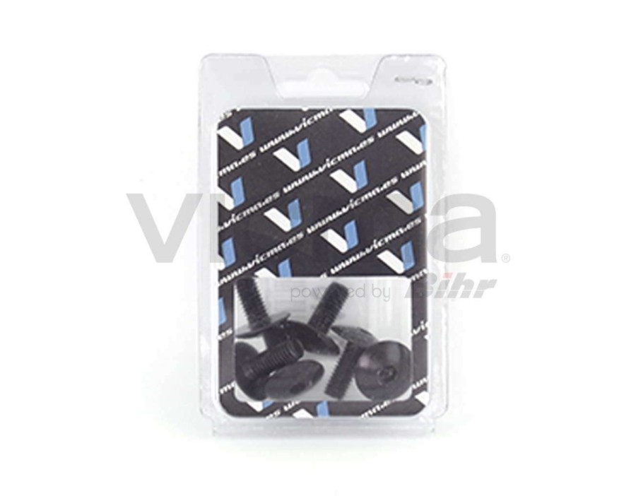ZESTAW RUB DO OWIEWKI MOTO. M6X15 CZARNYCH 6SZT