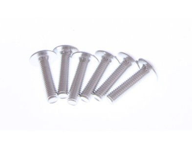 ZESTAW RUB DO OWIEWKI MOTO. M5X20 SREBRNYCH 6SZT