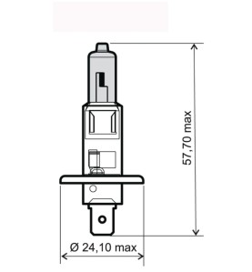 ARWKA MOTO.  H1 12V/55W NIEBIESKA
