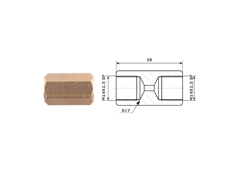 CZNIK PRZEWODW HAM. WEW. M 14X1,5 SF + WEW M 14X1,5 SF
