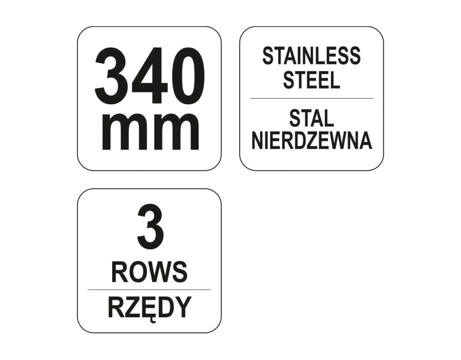 SZCZOTKA DRUCIANA, DRUT STALOWY, 3 RZDY, ZE SKROBAKIEM, RKOJE PLASTIKOWA