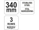 SZCZOTKA DRUCIANA, DRUT STALOWY, 3 RZDY, ZE SKROBAKIEM, RKOJE PLASTIKOWA