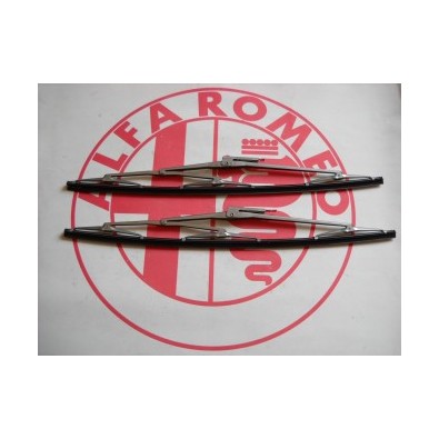 COPPIA SPAZZOLE TERGIVETRO CROMATE ALFA ROMEO ALFETTA BERLINA