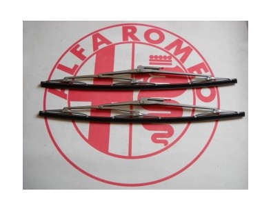 COPPIA SPAZZOLE TERGIVETRO CROMATE ALFA ROMEO ALFETTA BERLINA