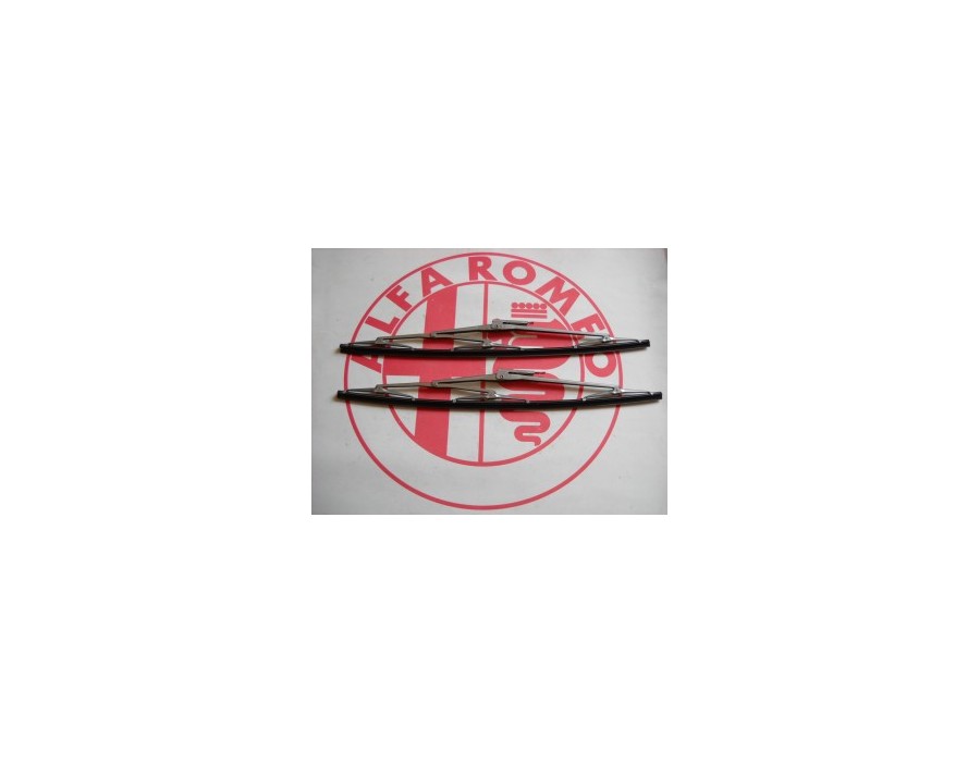 COPPIA SPAZZOLE TERGIVETRO CROMATE ALFA ROMEO ALFETTA BERLINA
