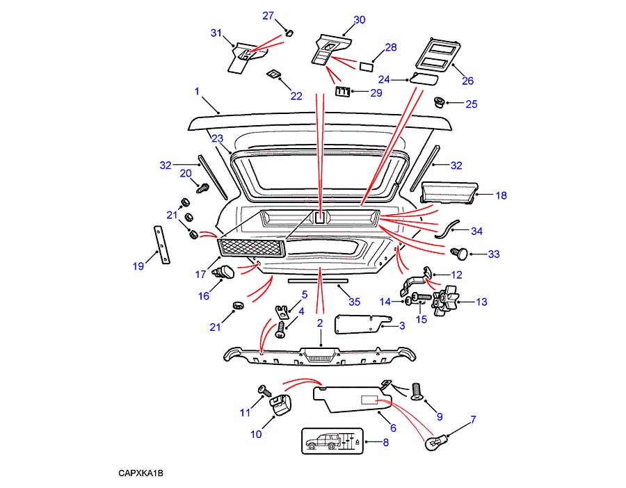 BTR2561LUP  PANTINA PARASOLE SX DISCOVERY 89  (N.6 FIG) .- SUN VISOR ASSEMBLY LH - GENUINE LAND ROVER