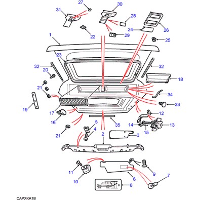 BTR2561LUP  PANTINA PARASOLE SX DISCOVERY 89  (N.6 FIG) .- SUN VISOR ASSEMBLY LH - GENUINE LAND ROVER
