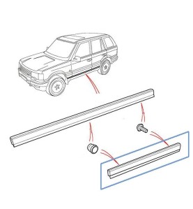 BTR2892    MODANATURA PORTA POST DX RANGE ROVER  - Door Finisher - Lower - Rear Door - RH - Genuine Land Rover