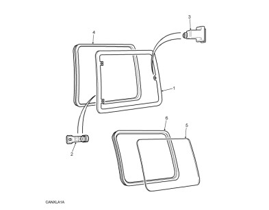 BTR9643  VETRO CRISTALLO FINESTRINO LAT POST - Glass - Quarter Window - Genuine Land Rover