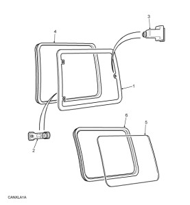 BTR9643  VETRO CRISTALLO FINESTRINO LAT POST - Glass - Quarter Window - Genuine Land Rover