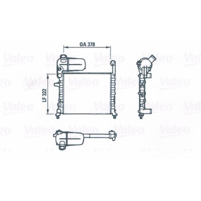 RADIATORE MOTORE VALEO FIAT TIPO - TEMPRA  1.1 fire -1.4 - 1.6 - OE 7739073 - VALEO TA561
