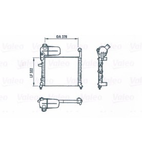 RADIATORE MOTORE VALEO FIAT TIPO - TEMPRA  1.1 fire -1.4 - 1.6 - OE 7739073 - VALEO TA561