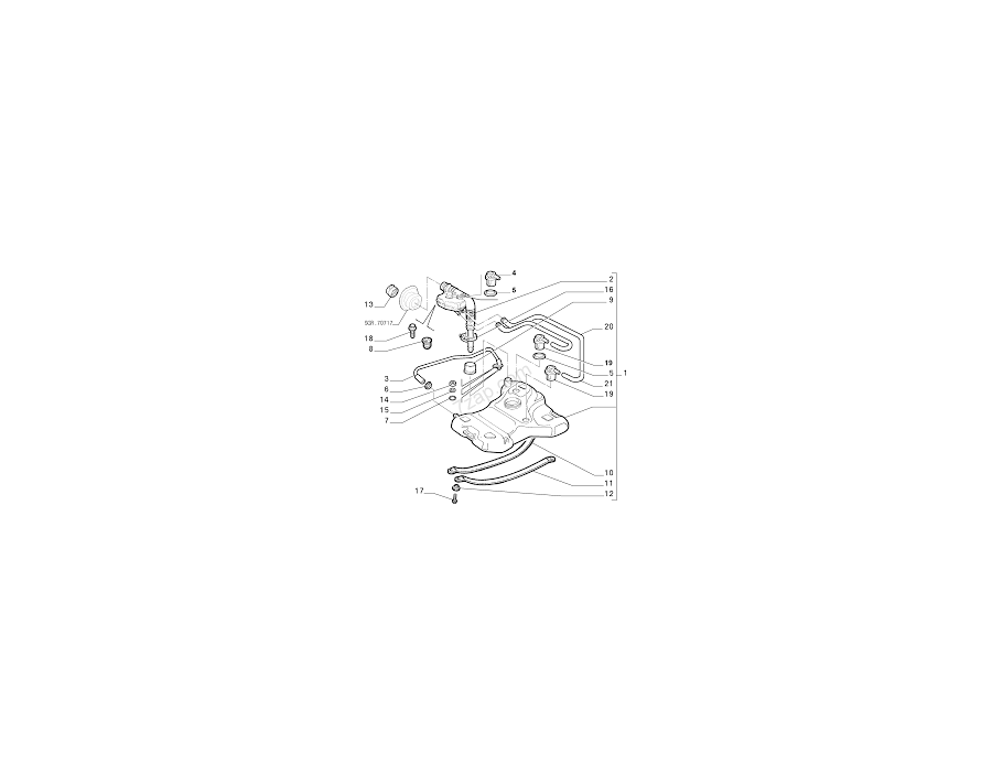 TUBO INTRODUZIONE BOCCHETTONE  CARBURANTE FIAT BRAVO - BRAVA - OE 46437540 ( N.2 FIG.)