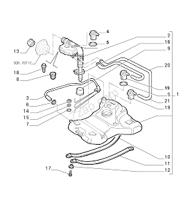 TUBO INTRODUZIONE BOCCHETTONE  CARBURANTE FIAT BRAVO - BRAVA - OE 46437540 ( N.2 FIG.)