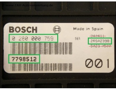 CENTRALINA INIEZIONE FIAT UNO - OE 7798512